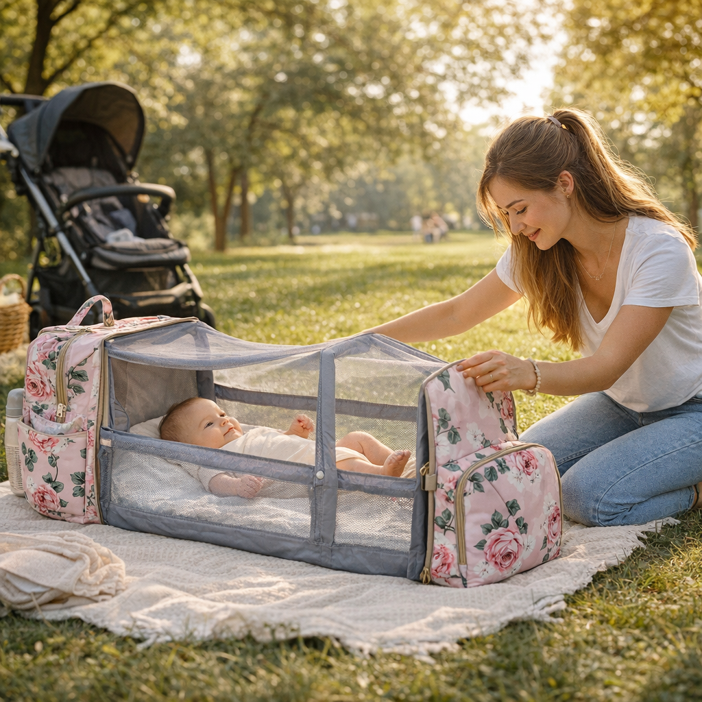 FlowerNest™ 3-in-1 Diaper Backpack