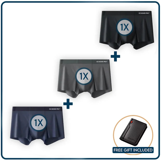 Ice Boxer Pro™ – Ultracomfortabel premium zijden ondergoed | Inclusief een gratis premium minimalistische portemonnee