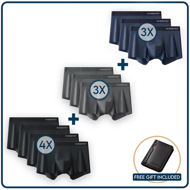 Ice Boxer Pro™ – Ultracomfortabel premium zijden ondergoed | Inclusief een gratis premium minimalistische portemonnee