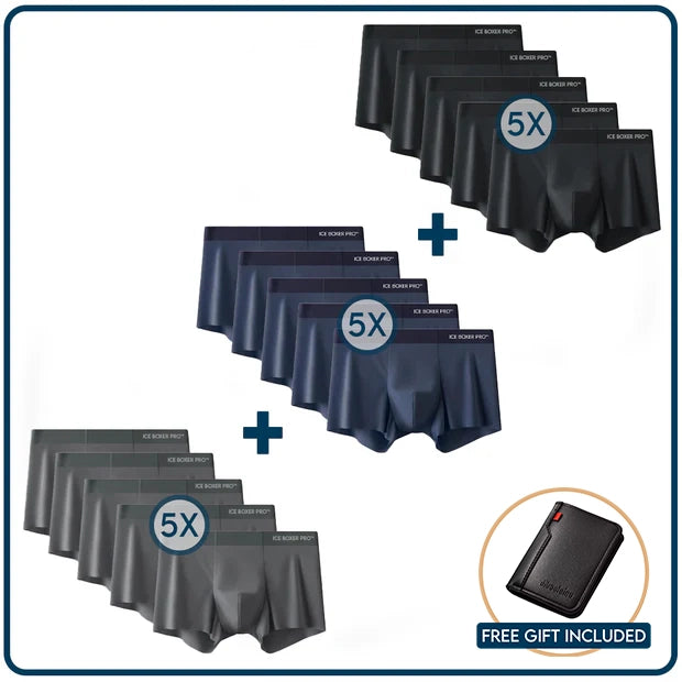 Ice Boxer Pro™ – Ultracomfortabel premium zijden ondergoed | Inclusief een gratis premium minimalistische portemonnee
