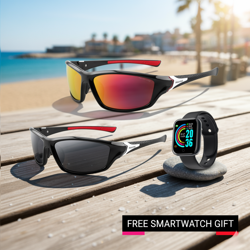 Kit Polarized Sporty PRO Sunglasses – Free Smartwatch Gift