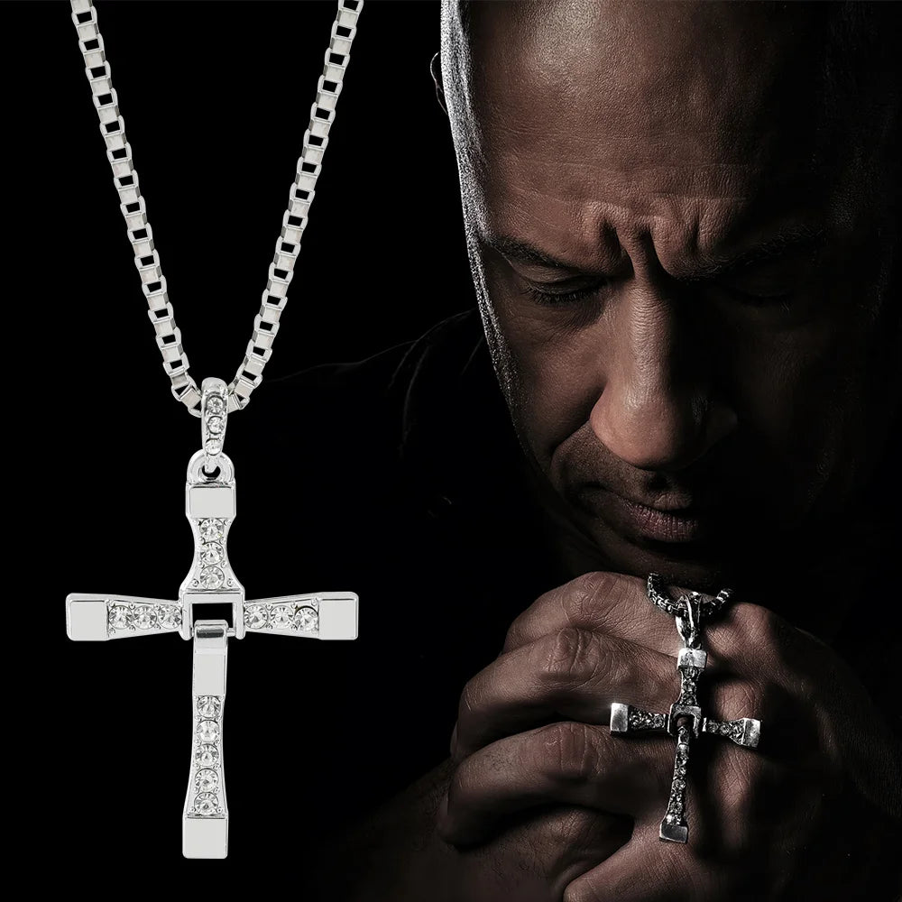 Dominic Toretto Necklace with 316L Stainless Steel Cross Pendant – Lifetime Warranty