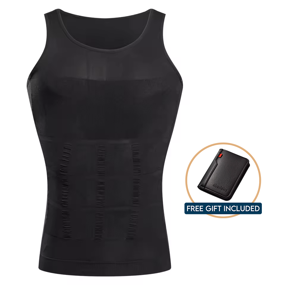 IronShape™ – Premium Men’s Compression Vest | Complimentary Wallet