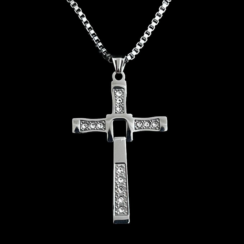 Dominic Toretto Necklace with 316L Stainless Steel Cross Pendant – Lifetime Warranty