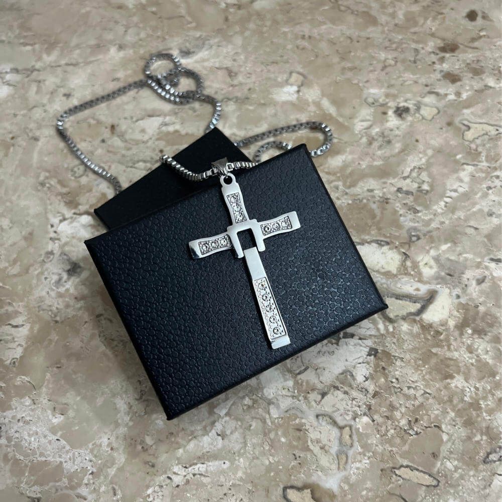 Dominic Toretto Necklace with 316L Stainless Steel Cross Pendant – Lifetime Warranty