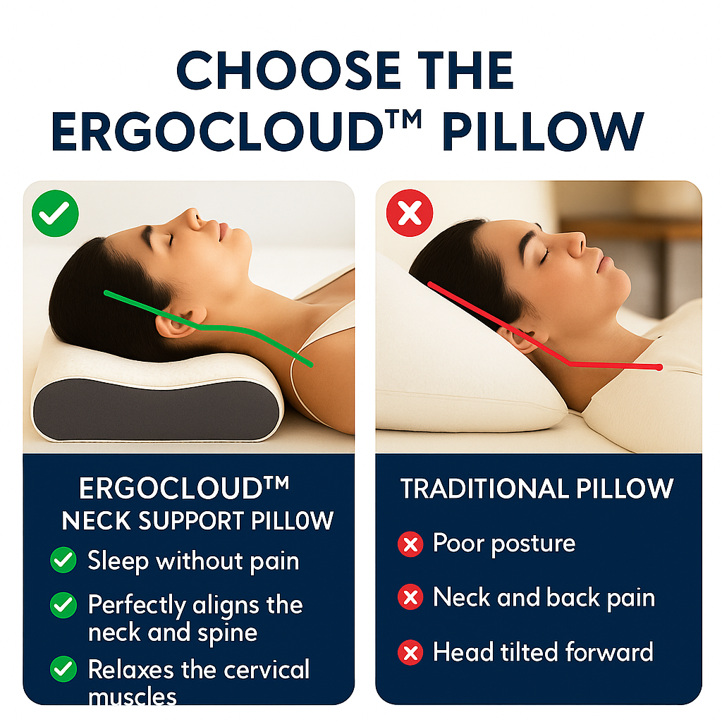 כרית תמיכת צוואר ErgoCloud™ - קנה 1, קבל 1 בחינם